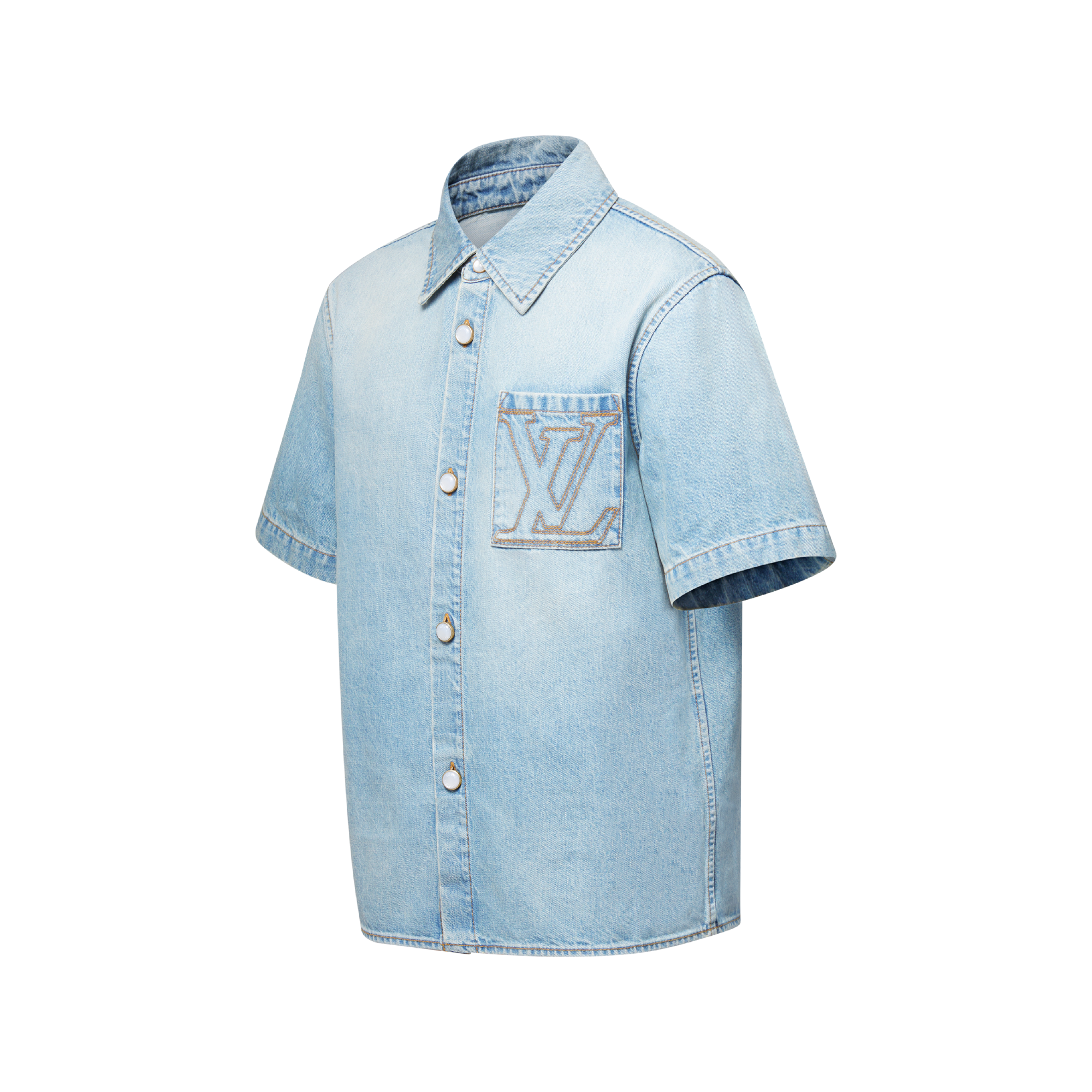 Short-Sleeved Denim Shirt - Men - Ready-to-Wear | LOUIS VUITTON ®